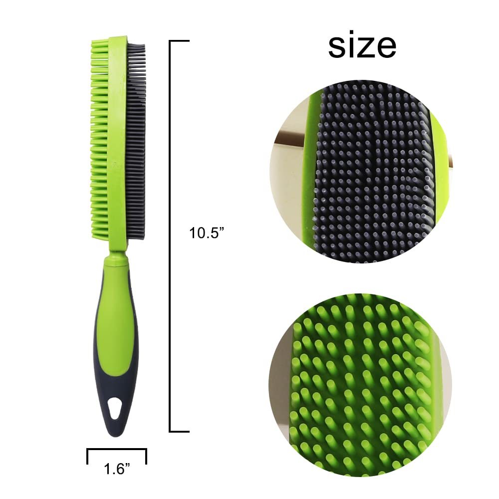 Pet Rubber Massage Bathing Brush - Cat and Dog Bathing and Massage, Multi-purpose for Carpet Hair Removal
